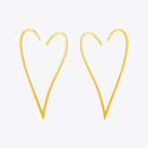 Big Heart Long Drop Earrings